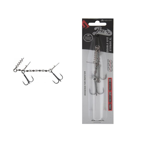 Mikado - Jaws EVO Double Stinger 2 Hooks