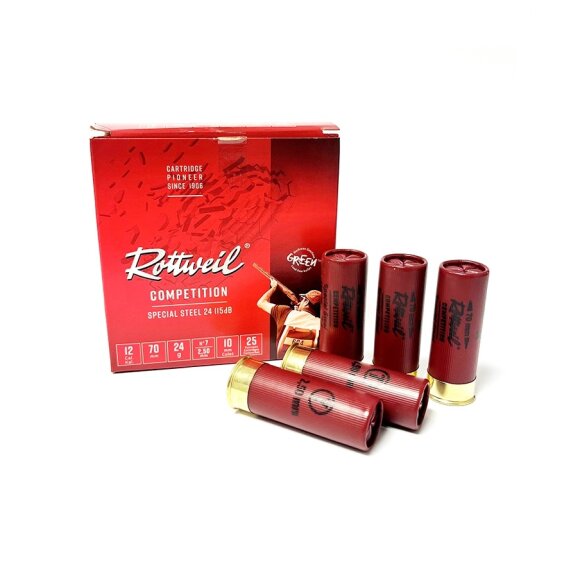 Rotweill - Competition 12/70 24g (115db) 25stk Rotweill - Competition 12/70 24g (115db) 25stk