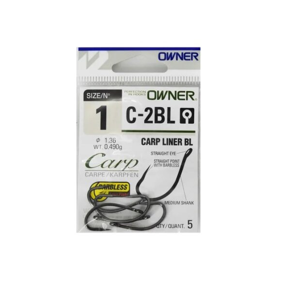 Owner Hooks - C-2BL Carp Hook Owner Hooks - C-2BL Carp Hook