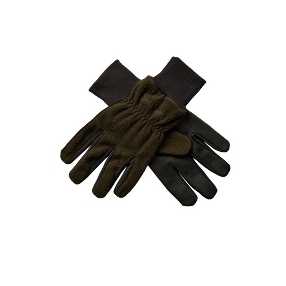 Deerhunter - Fleece handske med læder