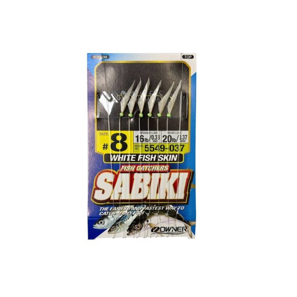 Owner Hooks - Fish Catchers Sabiki White Fish Skin